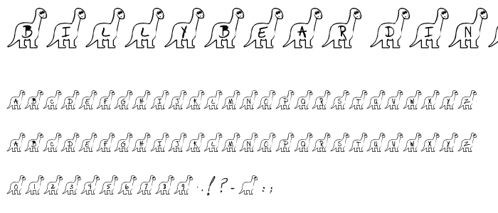 BillyBear Dinosaurs font